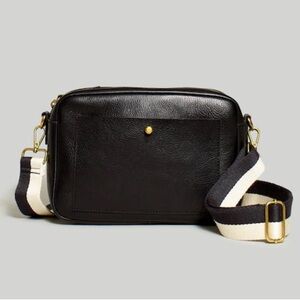 Madewell Black Crossbody Bag with Gold Accents